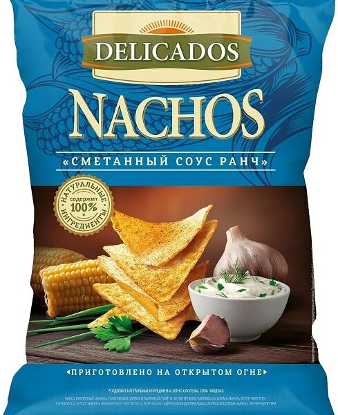 Чипсы Delicados Кукурузные соус ранч 150г