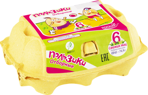 

Яйцо куриное Роскар Пользики СО 6 шт 370 г