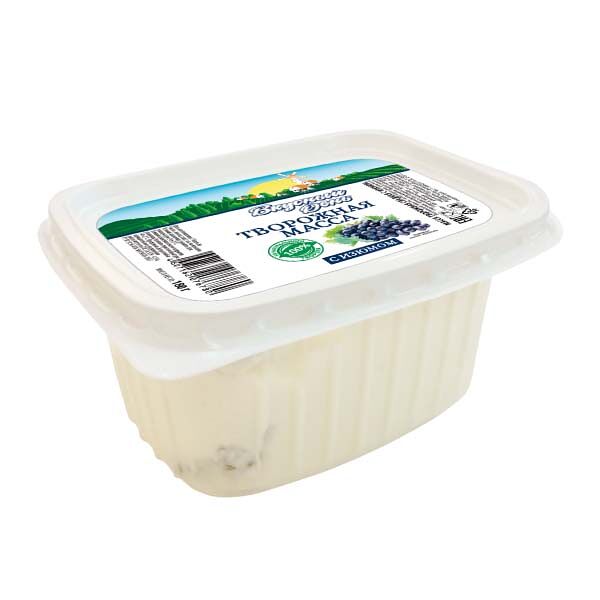 Творожная масса Вкусный День 9% 180гр Изюм контейнер