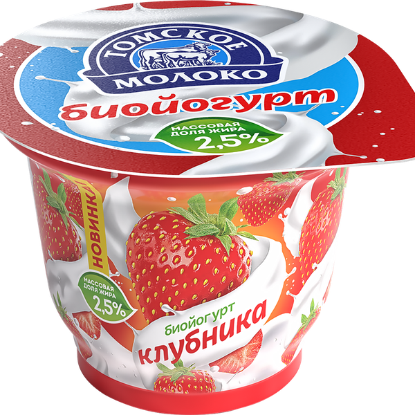 Био Йогурт Томское Молоко Клубника 2,5%