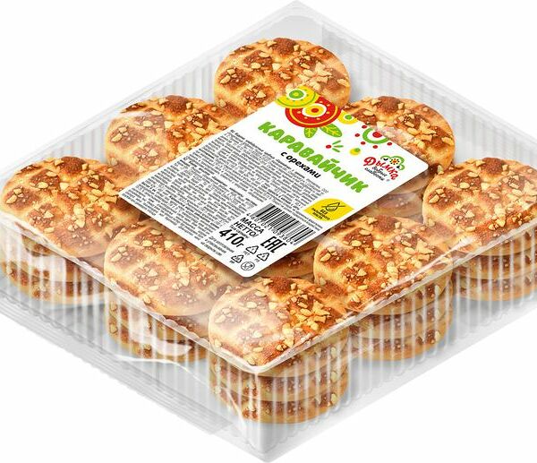 Печенье Дымка Каравайчик сдобное с орехами 410г