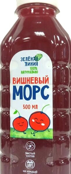 Морс Зеленая линия Вишневый 500мл
