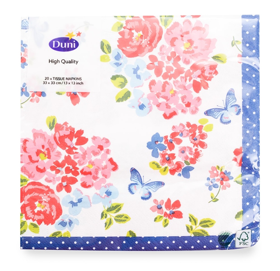 

Салфетки Duni sweet roses 33х33 см