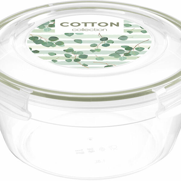 Контейнер Cotton герметичный круглый 1500 мл, 1 шт