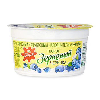 Творог зернёный Сваля Черника 5%