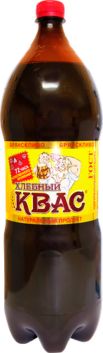 Квас БРЯНСКПИВО Хлебный фильтрованный пастеризованный, 2.5л