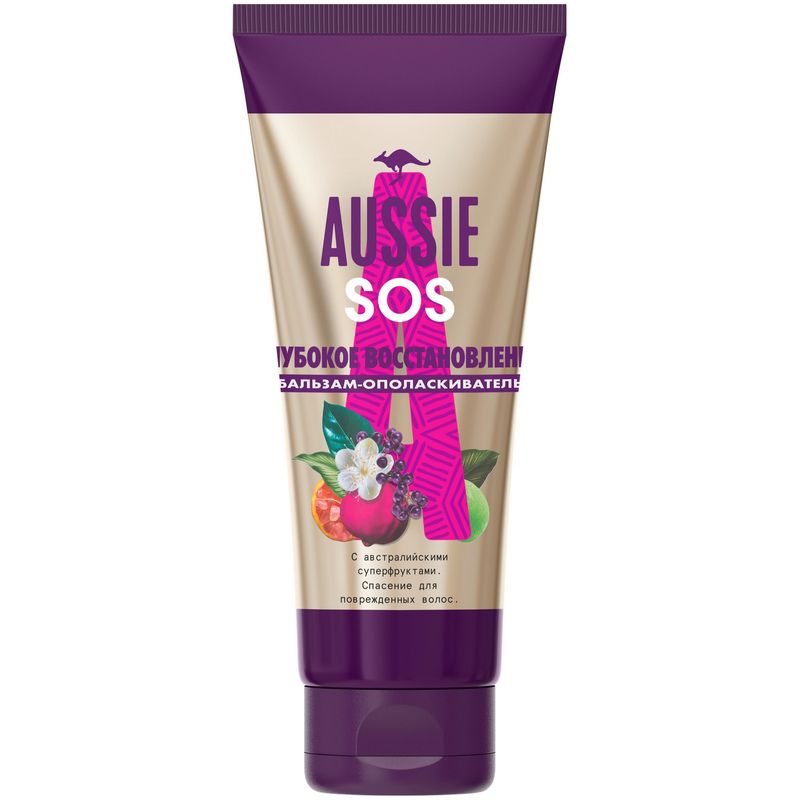 

Бальзам-ополаскиватель для волос Aussie Sos глубокое восстановление 200 мл