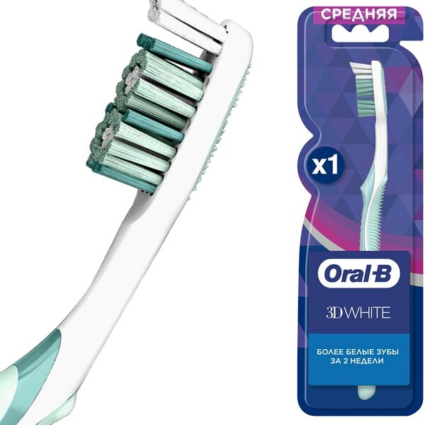 Зубная щетка Oral-B 3D White Whitening средней жесткости