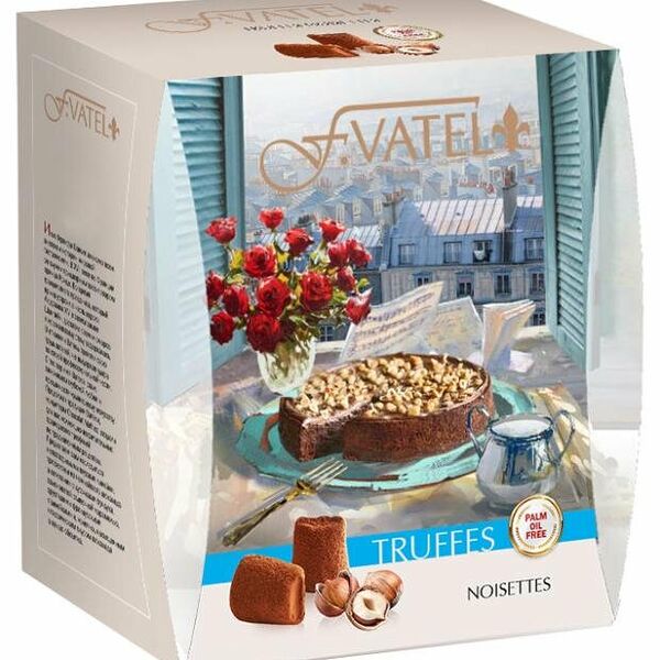 Конфеты F.Vatel трюфель с фундуком дробленым карамелизированным