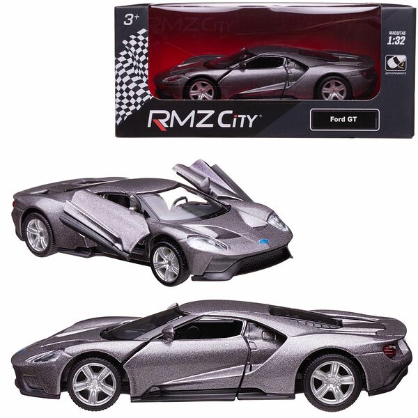 Машинка металлическая Uni-Fortune RMZ City 1:32 Ford GT 2019 (цвет серый)