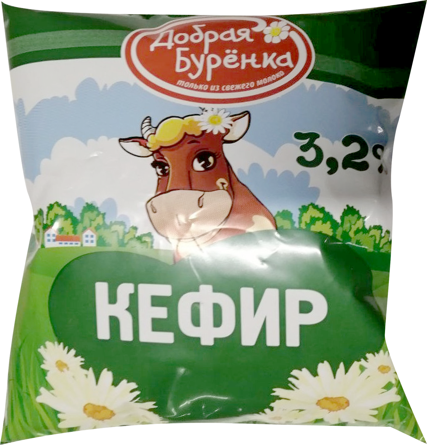 

Кефир Добрая Буренка 3.2 % 400 мл
