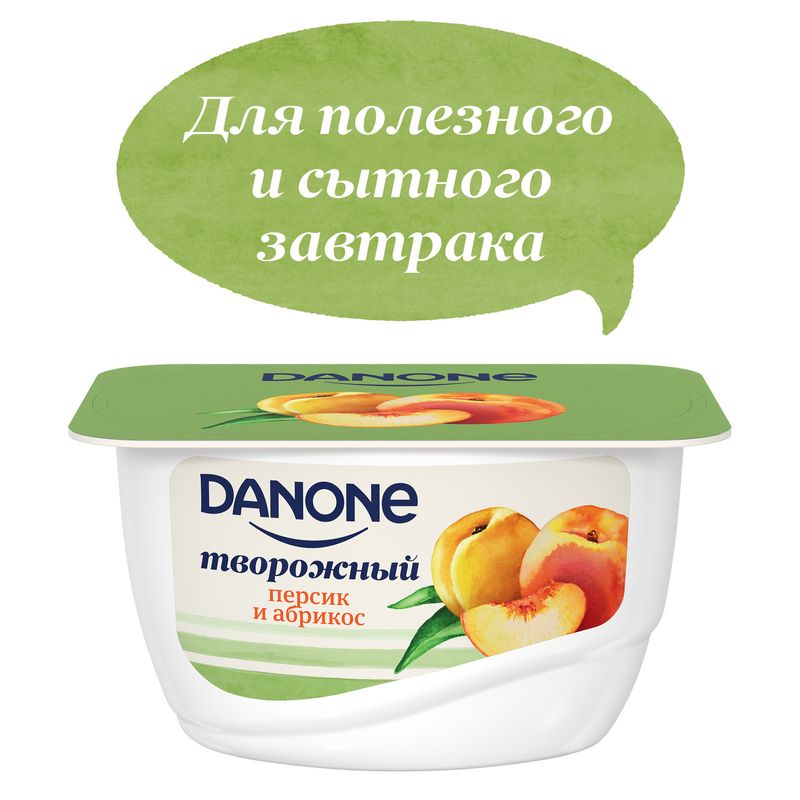 

Продукт творожный Danone Персик, абрикос 3,6%, без змж 130 г