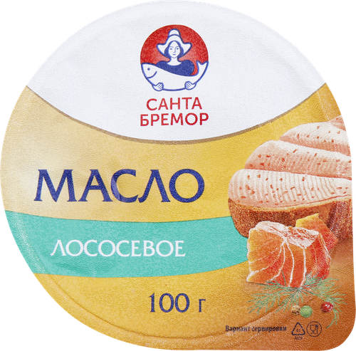 

Масло бутербродное Санта Бремор лососевое 100 г