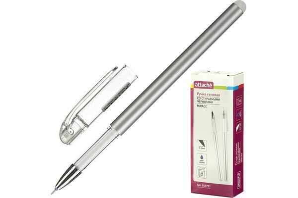 Ручка гелевая со стираемыми чернилами Attache Mirage синяя толщина линии 0,38 мм к 