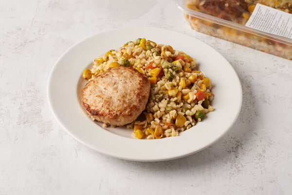 Котлетка из цыпленка с булгуром и овощами_РП