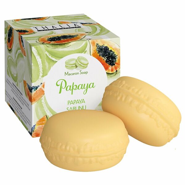 THALIA NATURAL BEAUTY Macaron Soap Papaya Мыло с ароматом папайи, 100 г