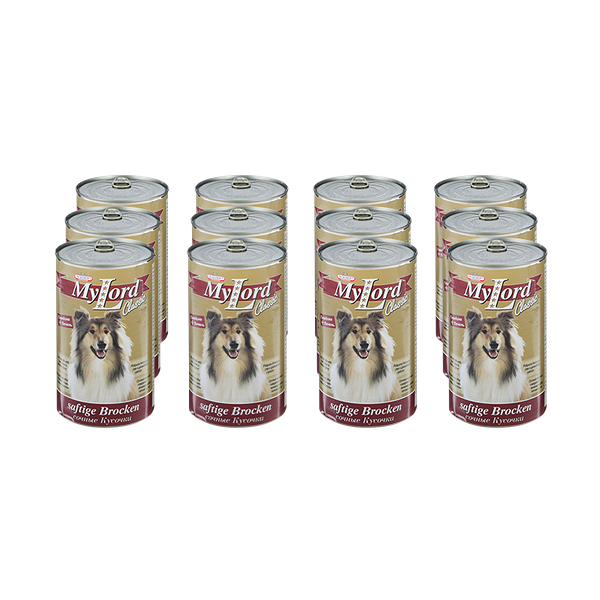 Корм для собак DR. ALDER`S Мой Лорд Классик кусочки в соусе Говядина, печень конс. 1230г (упаковка - 12 шт)