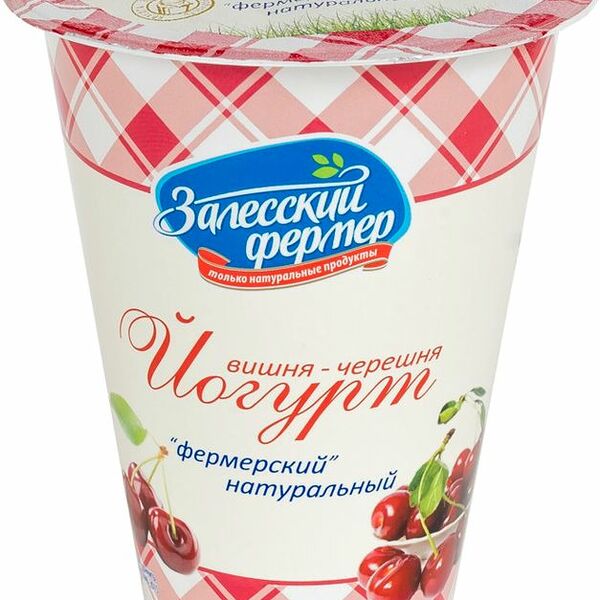 Йогурт Залесский фермер Фермерский вишня-черешня, 3.5%