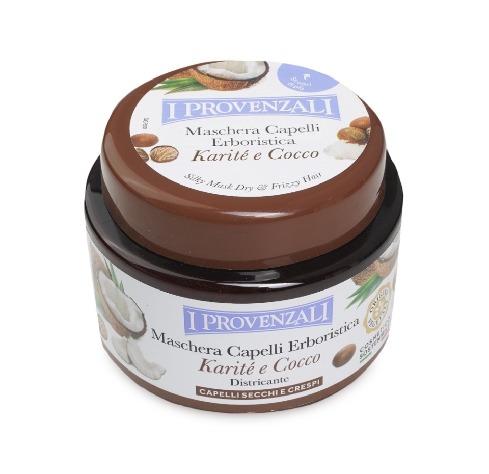 

Маска I Provenzali для сухих и вьющихся волос Карите и Кокос с эффектом шелка 200 мл
