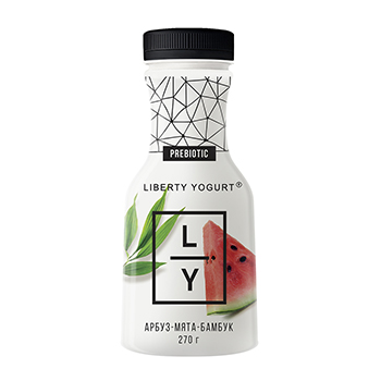 

Йогурт Liberty Yogurt с арбузом мятой и бамбуком 2% 270 г