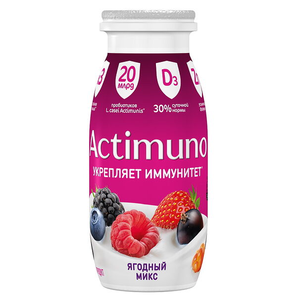 Продукт кисломолочный Actimuno ягодный микс 1,5%, 95г