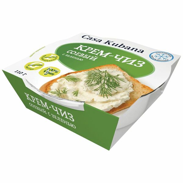 Крем-чиз CASA KUBANA соевый с зеленью 110г