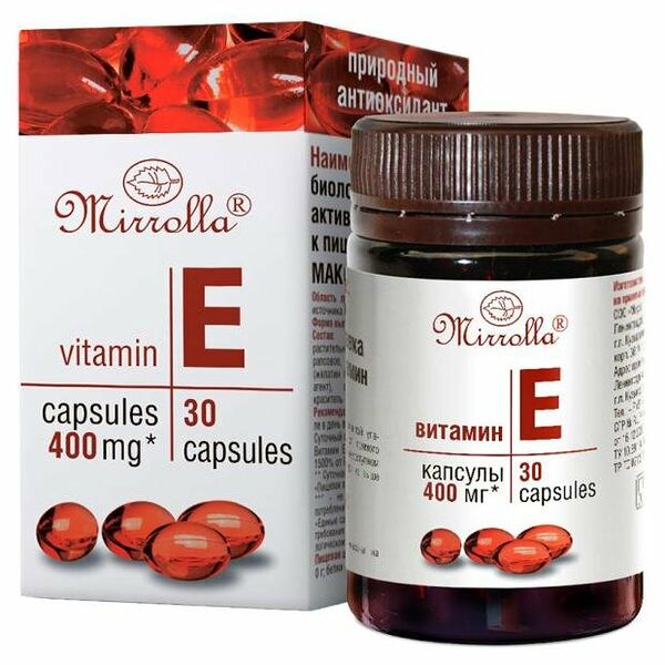 Mirrolla Витамин Е 400 мг капсулы 30 шт