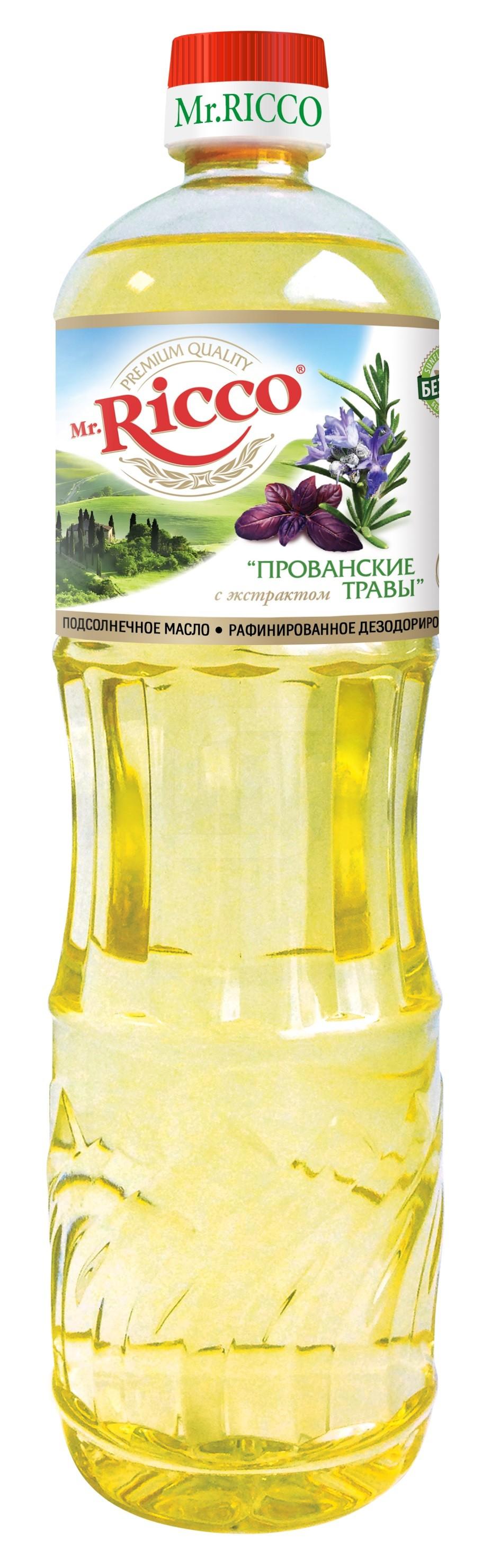 

Масло подсолнечное Mr.Ricco рафинированное с экстрактом прованских трав 1л