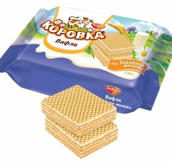 Вафли Коровка Топленое молоко