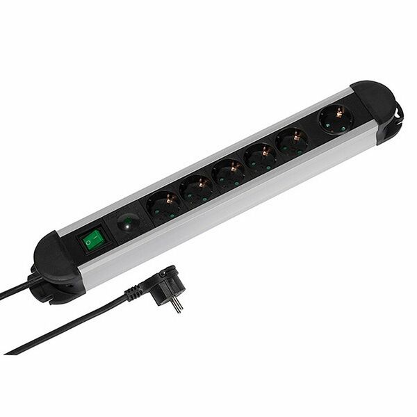 Сетевой фильтр Vivanco 37660 (6X220V,30000А, 2.0м, черный)