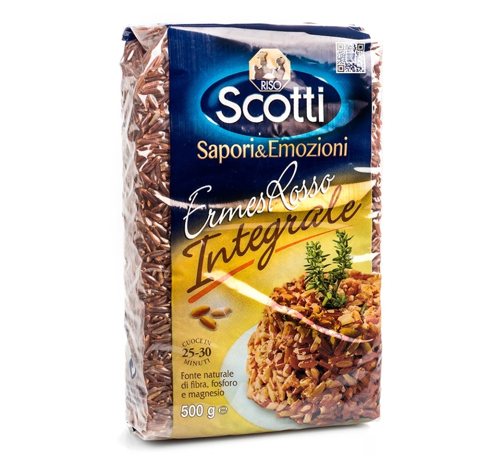 

Рис длиннозёрный Scotti Ermes Rosso бурый нешлифованный