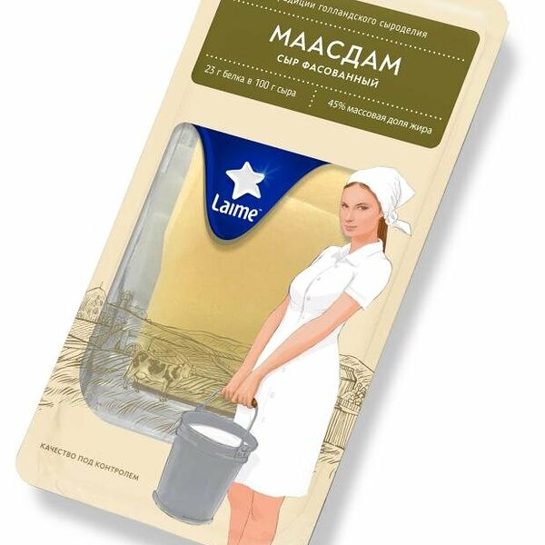 Сыр Laime Маасдам 45% БЗМЖ