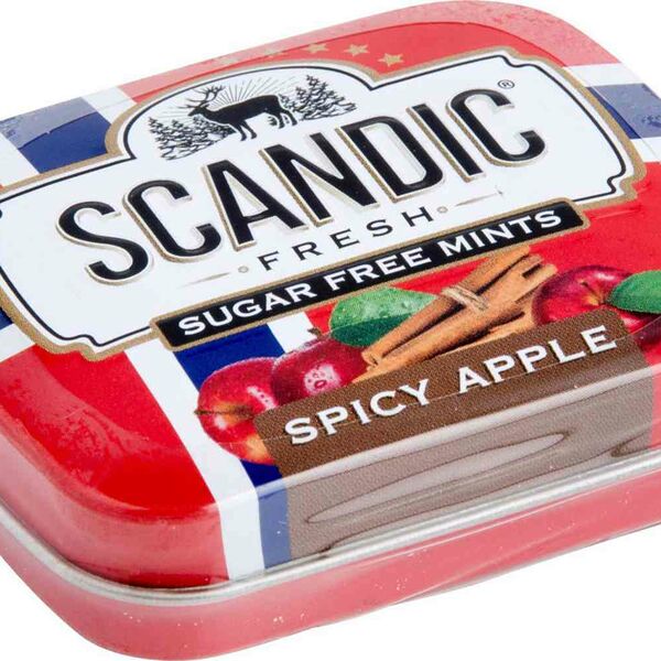 Драже освежающие Scandic Spicy Apple (Пряное яблоко) без сахара 14г
