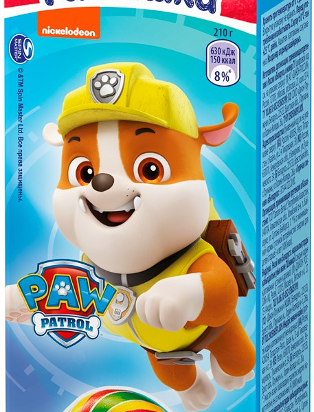 Коктейль молочный Растишка Paw Patrol со вкусом Фруктового леденца 2%