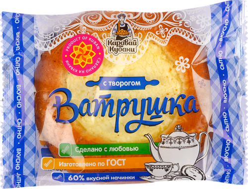 

Ватрушка Каравай Кубани творожная 90 г