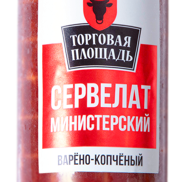Колбаса ТОРГОВАЯ ПЛОЩАДЬ сервелат Как тогда Министерский в/к в/у вес до 400г