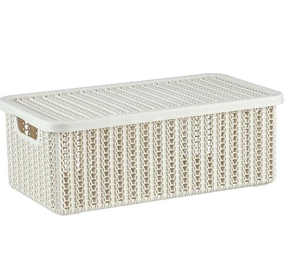Короб Idea Вязание белый ротанг 6 л