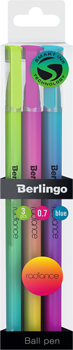 Набор шариковых ручек BERLINGO Radiance 0,7мм синий Арт. CBp_70020_3, 3шт