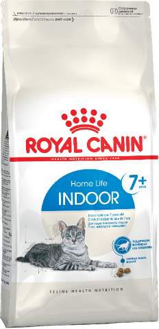 Корм сухой ROYAL CANIN для кошек Indoor 7+ для домашних кошек старше 7 лет, 400г