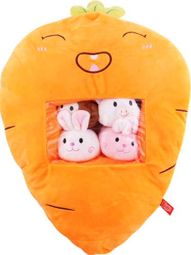 

Игрушка мягкая Bigga Морковка с 4 зверятами