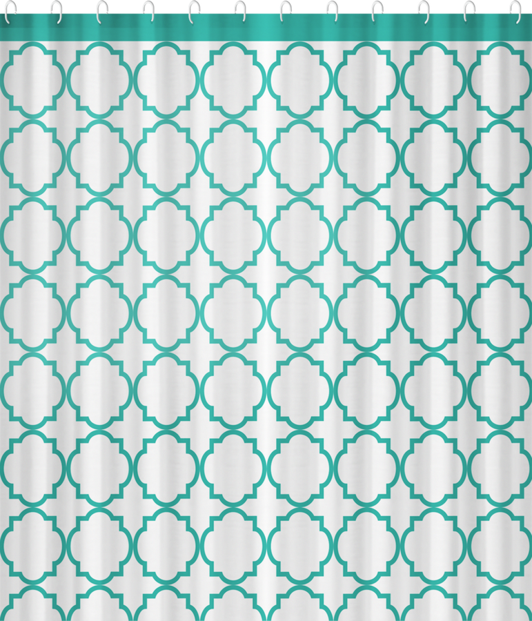 

Штора для ванной с крючками 180х180см ПВХ