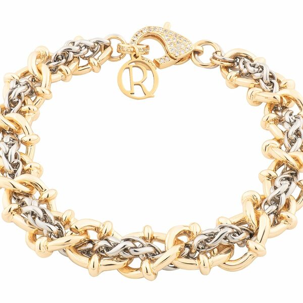 RONDA O/W 22/23 231Br Браслет, ювелирный сплав, фианиты, золочение, родирование, р.20