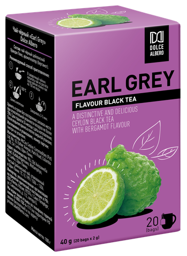 

Чай черный DOLCE ALBERO C ароматом бергамота, 20пак