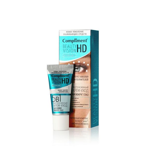 Крем-уход для кожи вокруг глаз Compliment Beauty Vision HD 5в1, 25 мл
