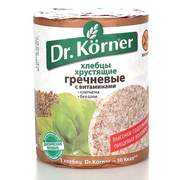 Хлебцы Dr. Korner гречневые с витаминами 100 г