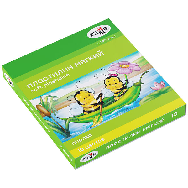 Пластилин воск Пчелка 10 цв к/к