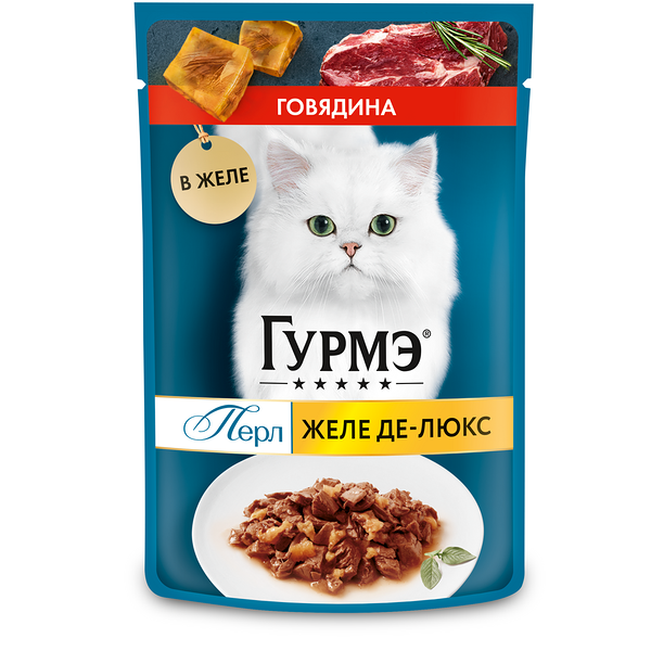 Влажный корм для кошек Gourmet Желе говядина