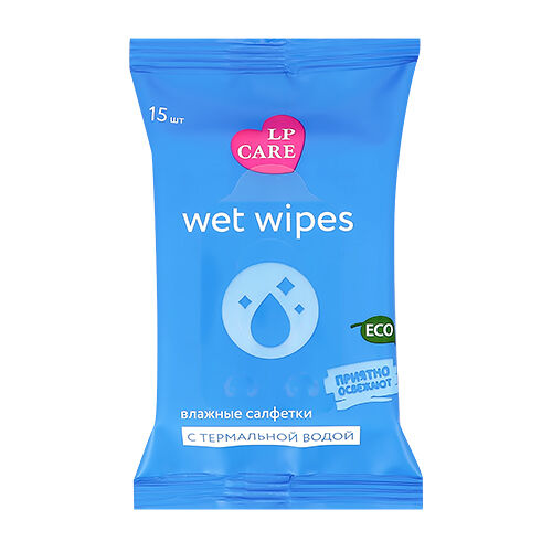 Салфетки влажные `LP CARE` с термальной водой 15 шт