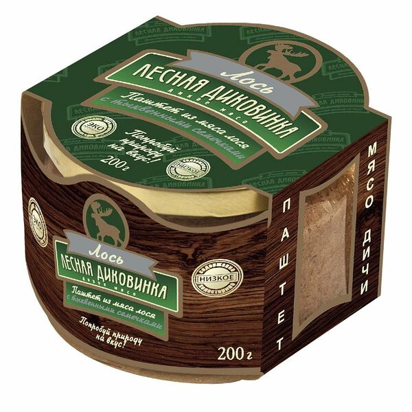 Паштет из мяса лося Лесная диковинка с тыквенными семечками