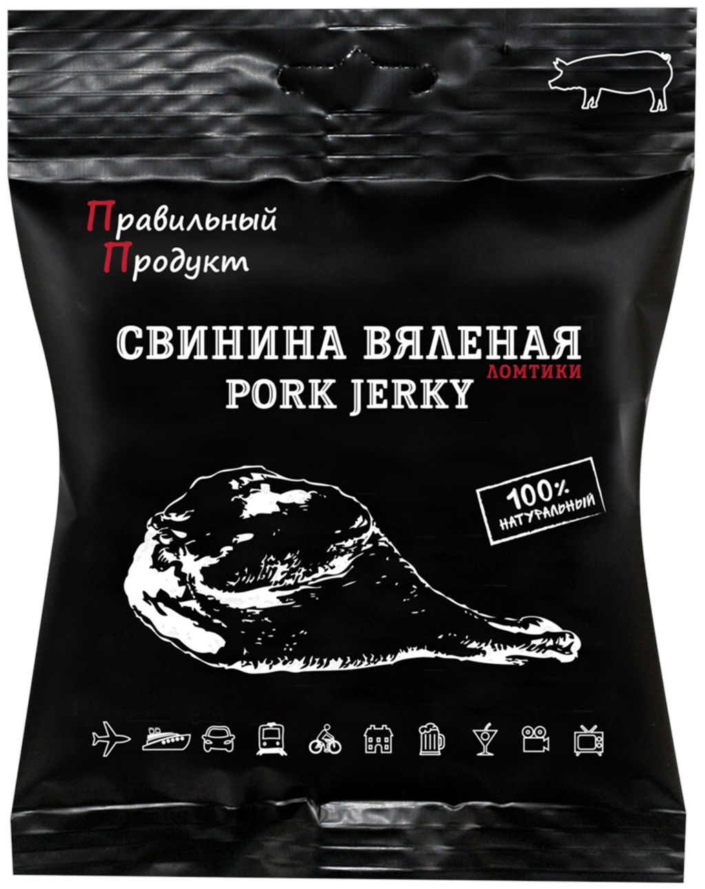 

Свинина вяленая ПРАВИЛЬНЫЙ ПРОДУКТ ломтики, 25г
